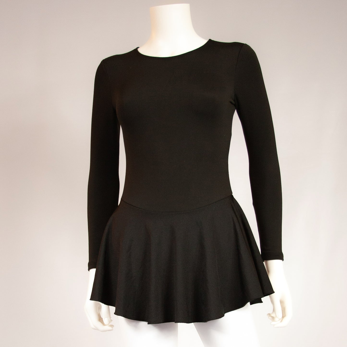 Persea Premium Black Examination Dress | Pro-Weight Figure Skating Test Dress